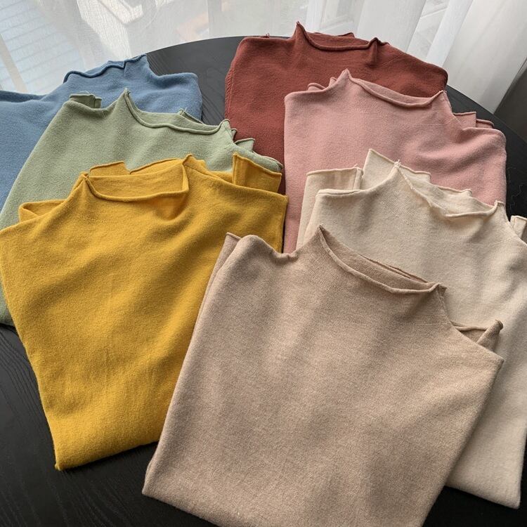 【tops】ニット長袖トップス　M29459