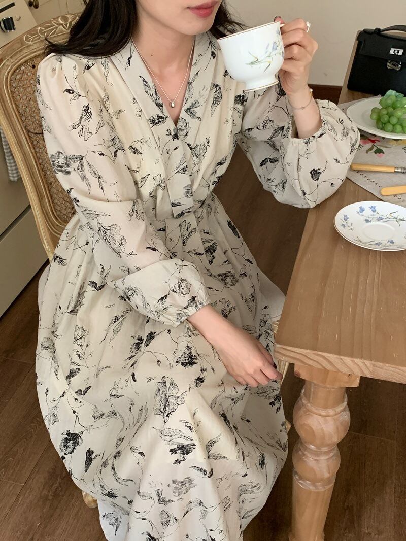 【dress】プリントワンピース　M29582
