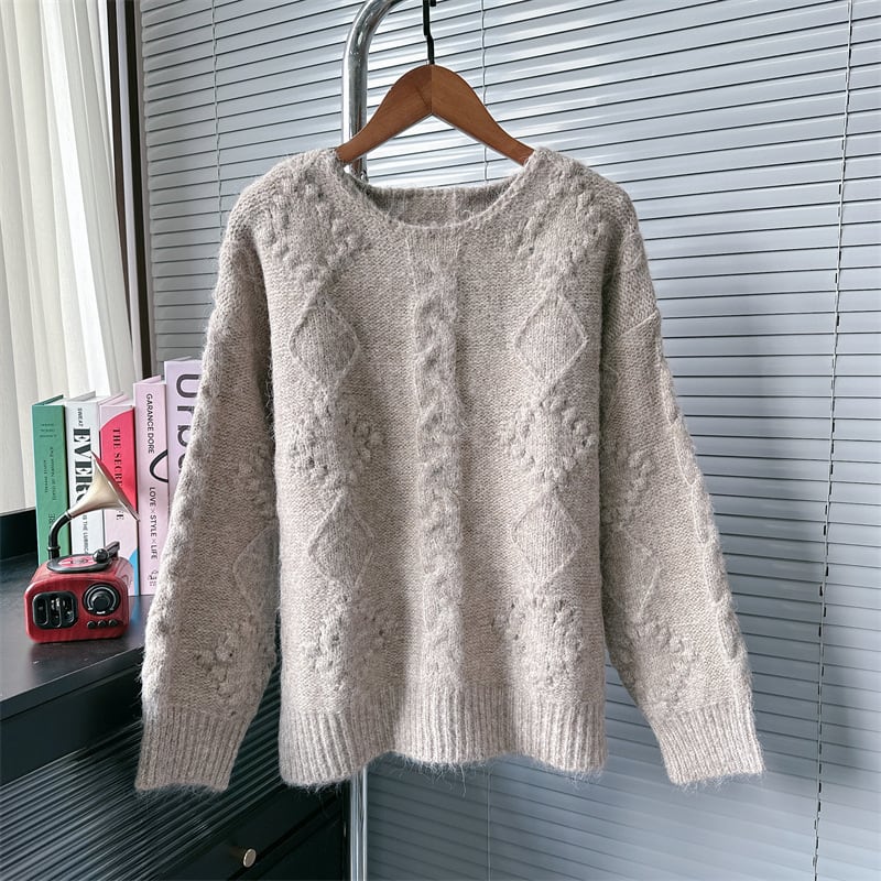【tops】クルーネックニットセーター　M26390