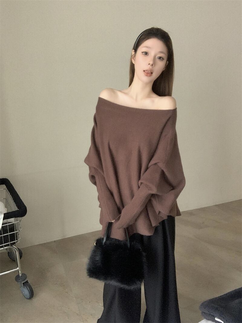 【tops】ドルマンスリーブニットトップス　M28395