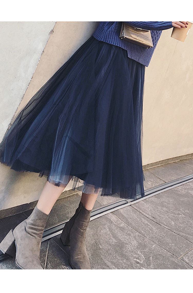 【set】秋冬新作好感度UP!気質満点レトロエレガントオシャレセーター+スカート２点セット G4116