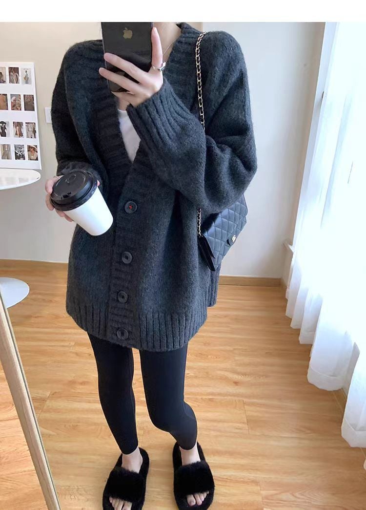 【outer】Vネックニットカーデ　M26309