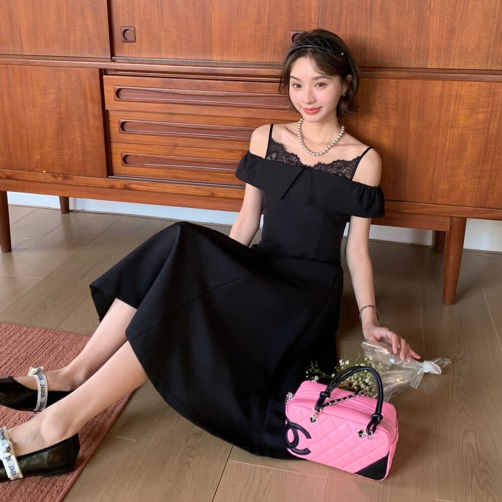 【dress】レースドッキングキャミワンピース  N3568
