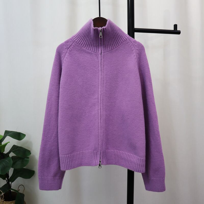 【outer】ファスナーニットカーデ　M27437