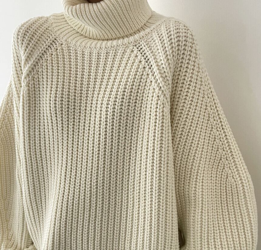 【tops】ハイネックニットセーター　M27577