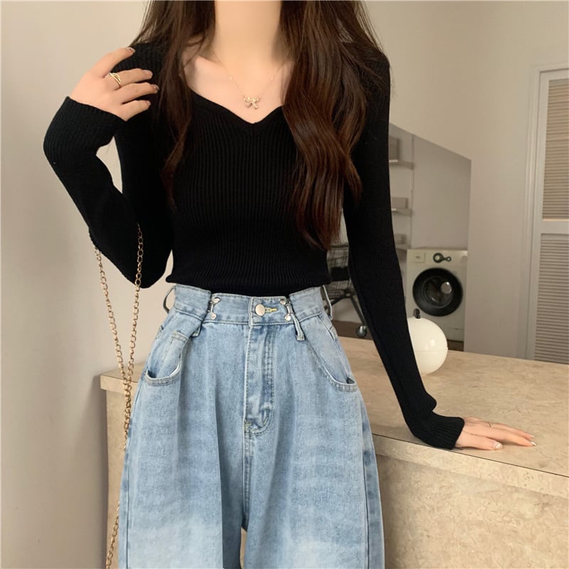 【tops】ニットトップス　M28069