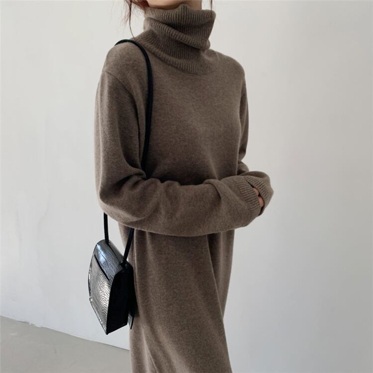 【dress】ロングニットワンピース　N2196