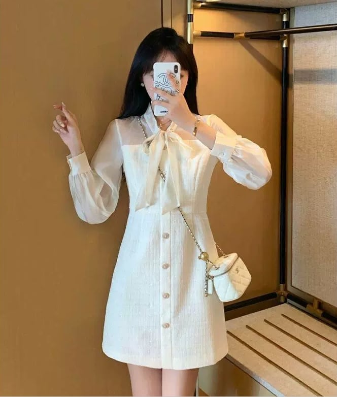 【dress】高級感リボンワンピース G19495