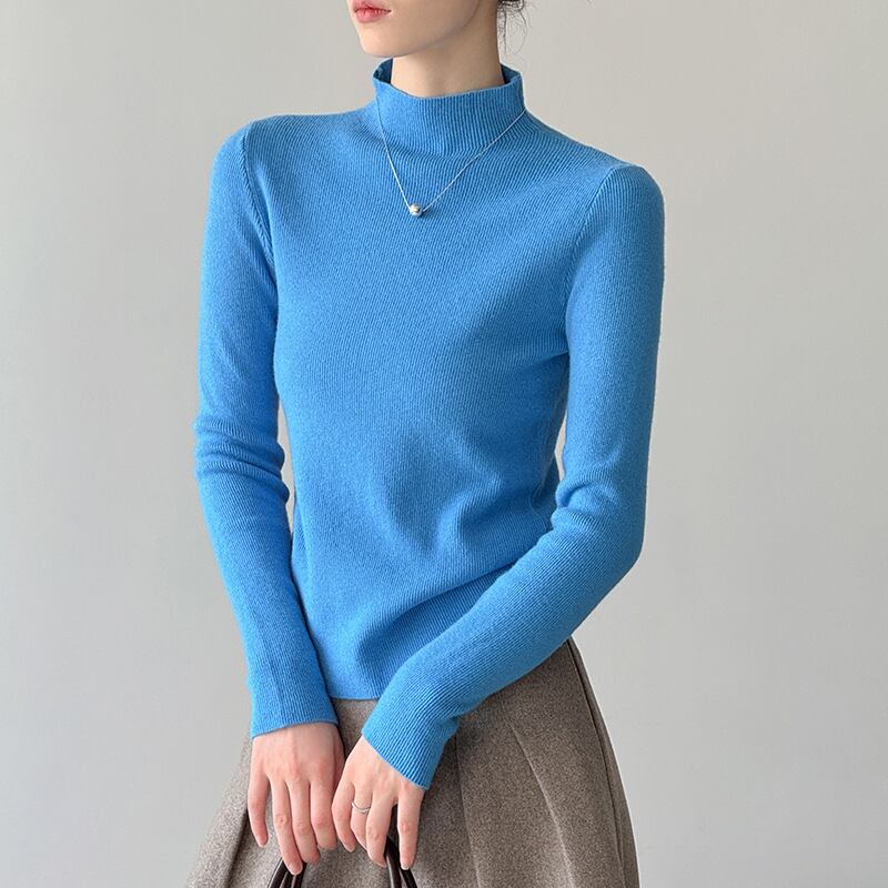 【tops】ハイネックニットトップス Q6970