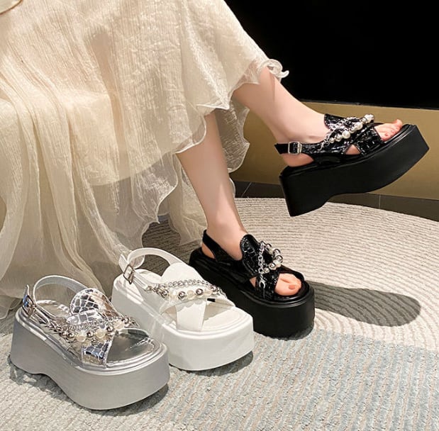 【shoes】チャンキーヒールサンダル　M30230