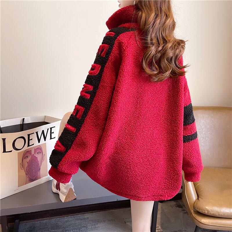 【tops】好感度UP〜気質満点トップススタンドネック裏起毛厚手合わせやすいパーカー G10252