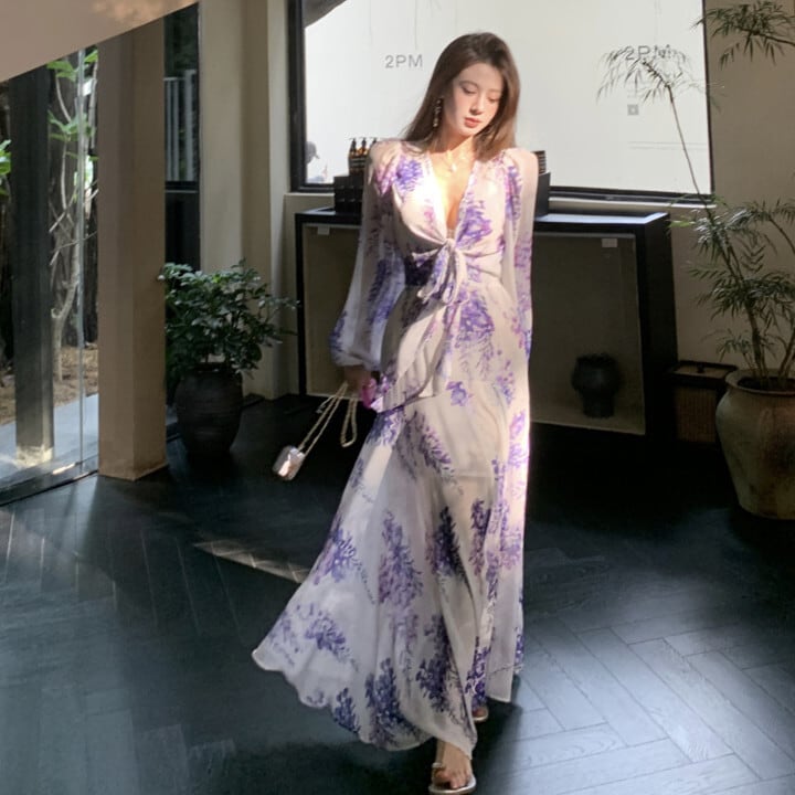 【dress】花柄ワンピース　M24517