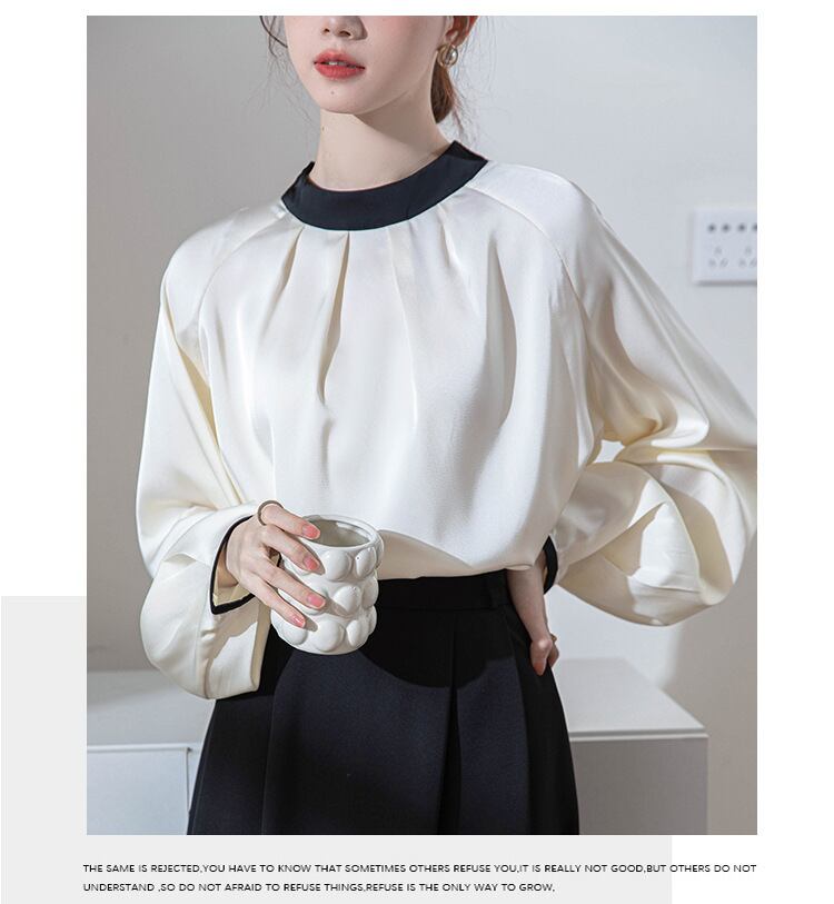 【tops】スタンドネックリボンブラウスG20316