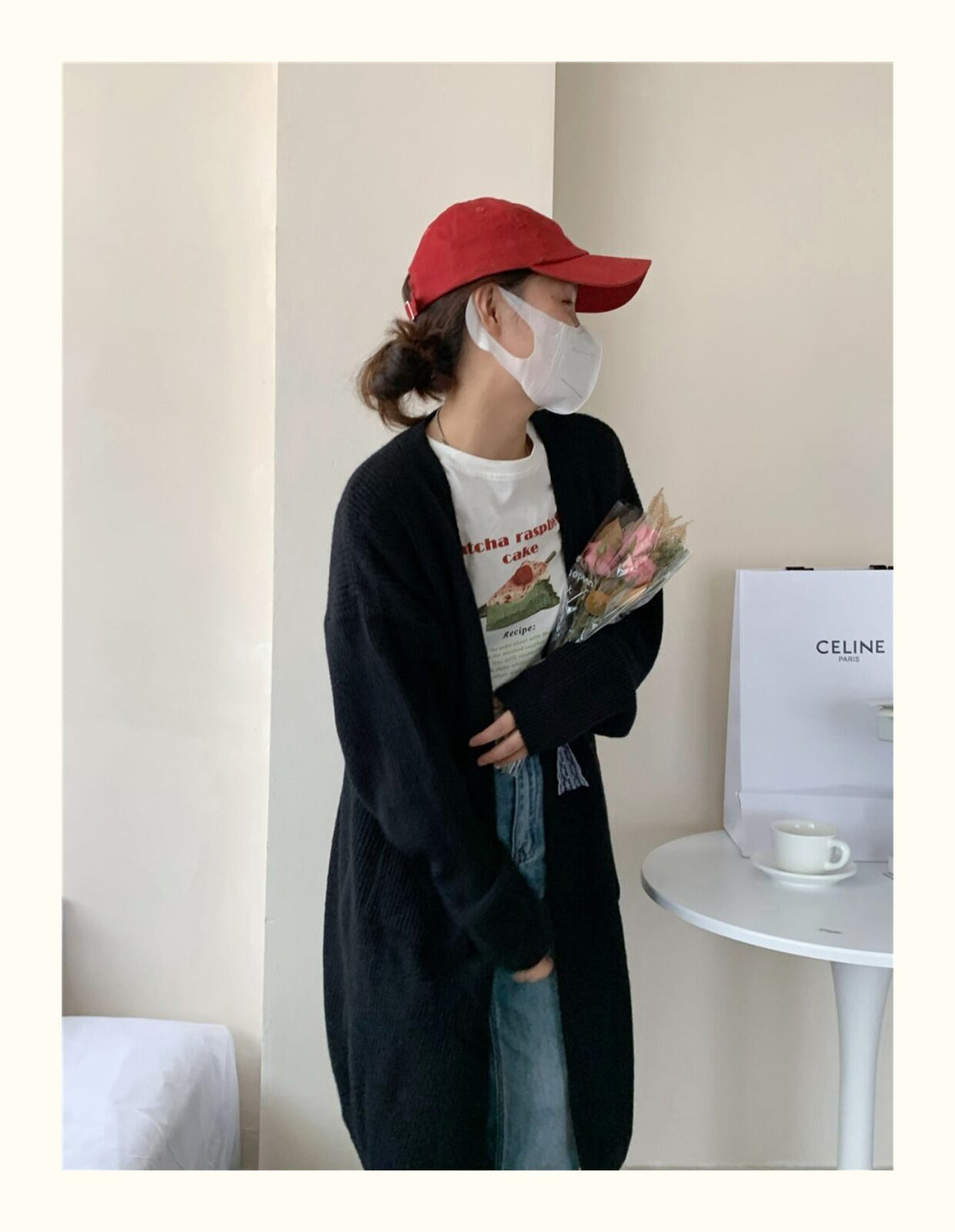 【outer】ロング丈ニットカーデ　M19145