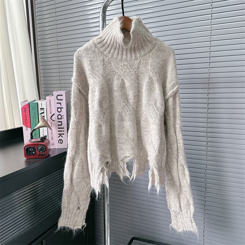 【tops】不規則 イレギュラーニットセーター　M27961