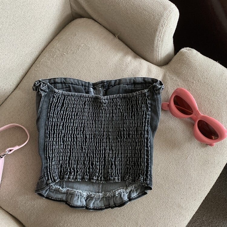【tops】デニムベアトップ　M24381