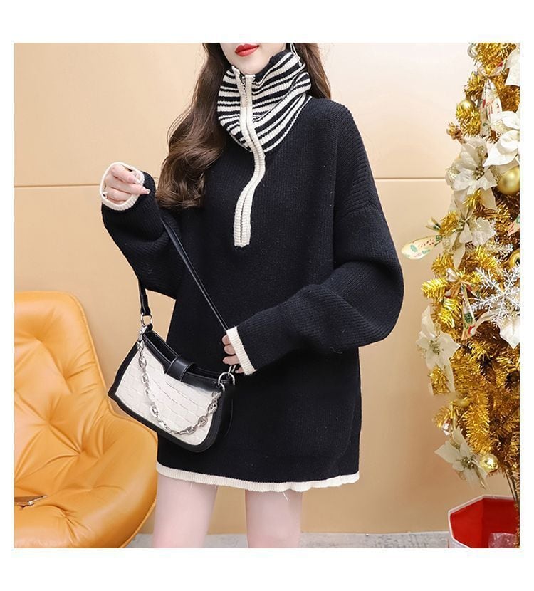 【tops】ハイネックニットセーター　M29160