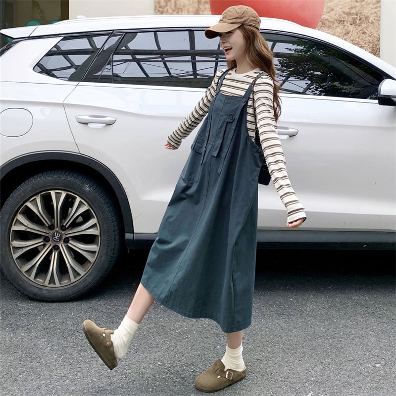 【dress】サロペットスカート Q8286
