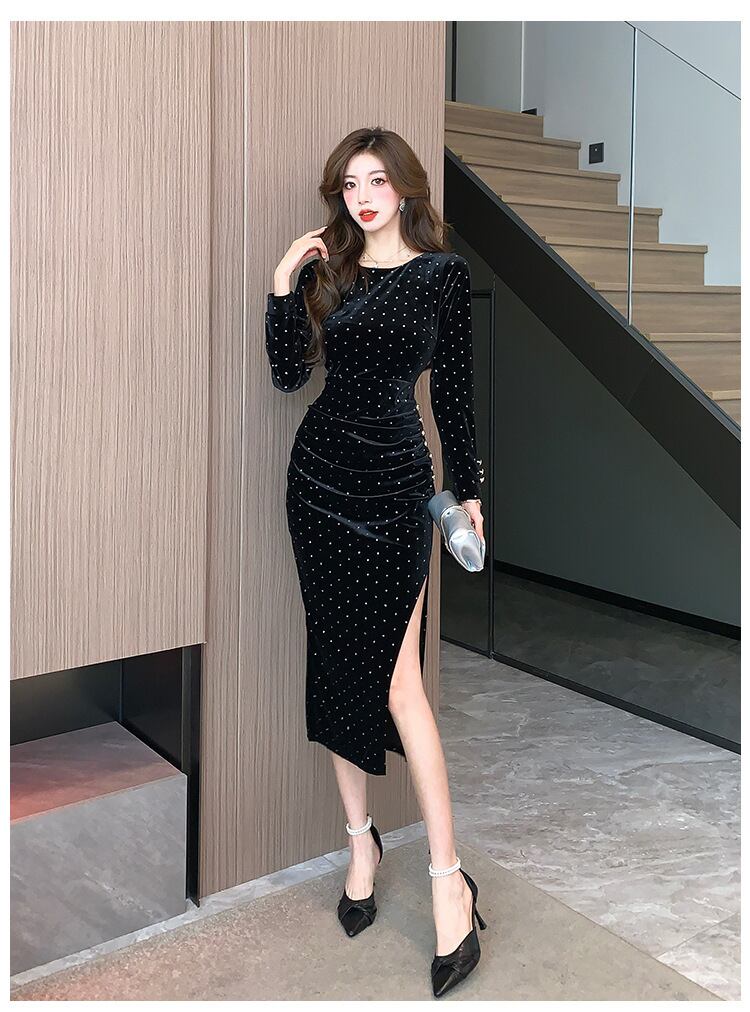 【dress】スリットワンピース　M18723