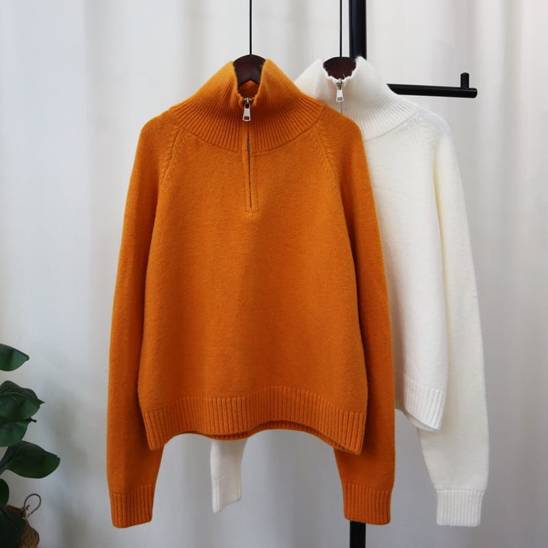 【tops】ファスナーニットセーター　M27745