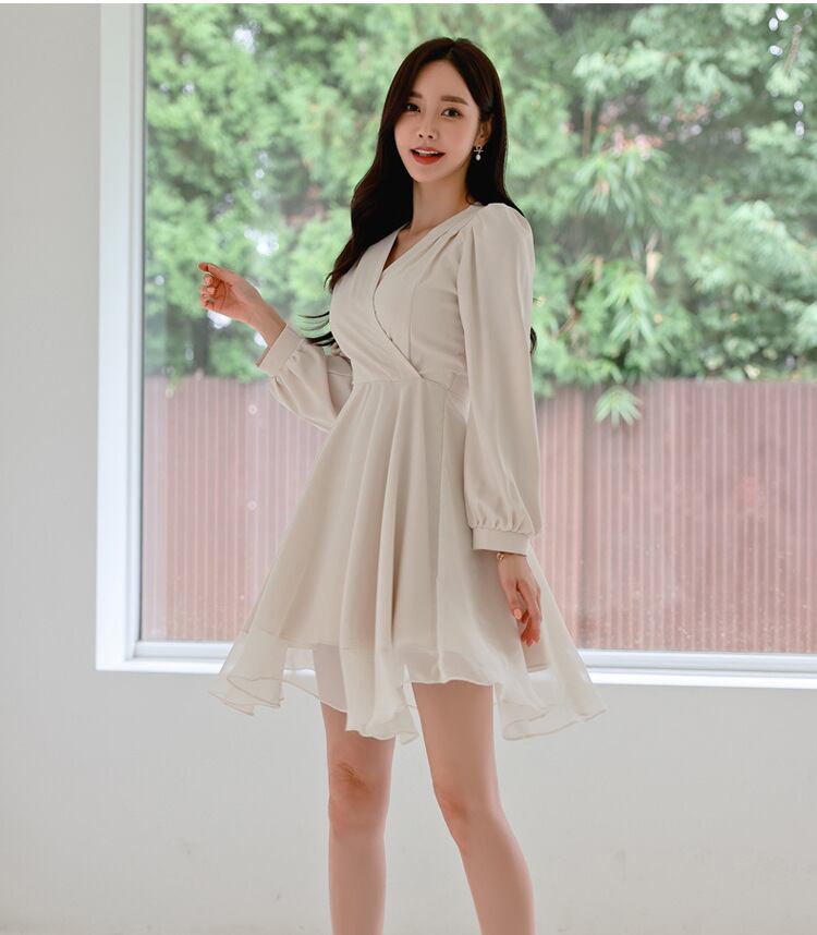 【dress】Ｖネックデートワンピース　M18772