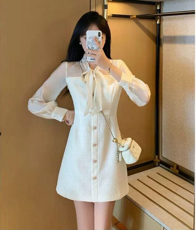 【dress】高級感リボンワンピース G19495