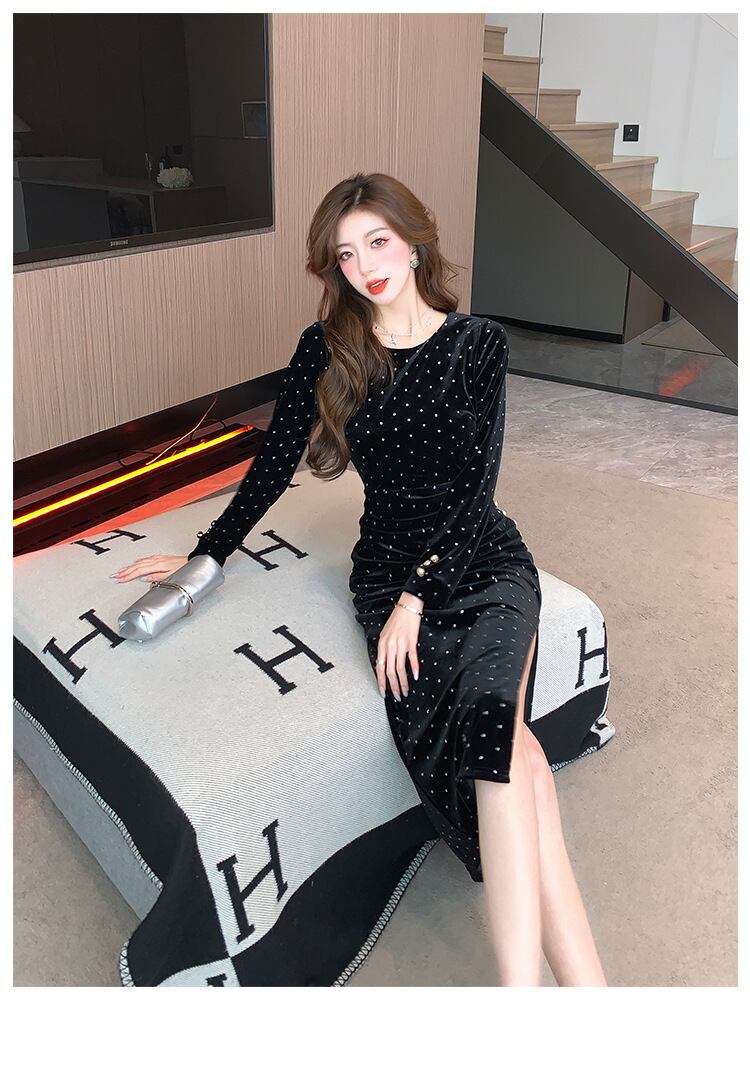 【dress】スリットワンピース　M18723