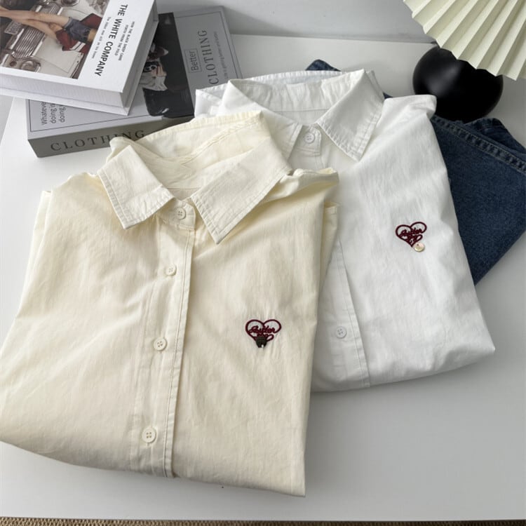 【tops】刺繍シャツ　M29909