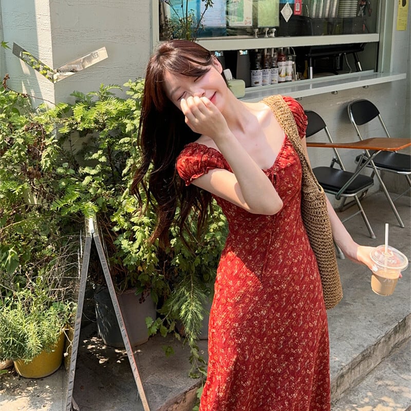 【dress】花柄ワンピース　M24859
