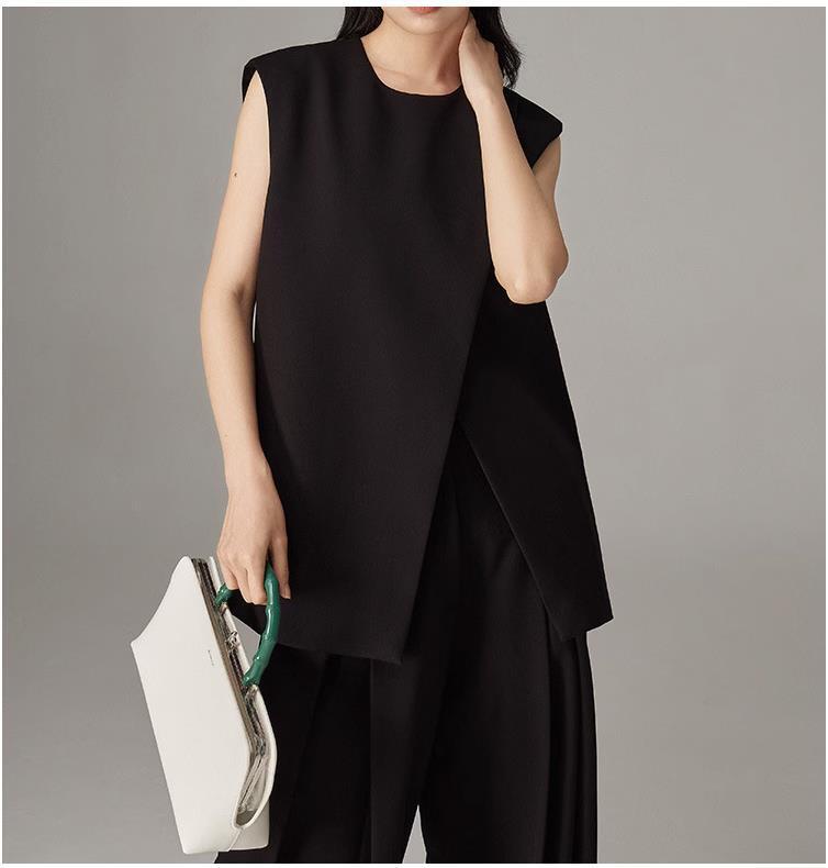 【set】スーツベスト+ギャザーガウチョパンツ２点セットG21397