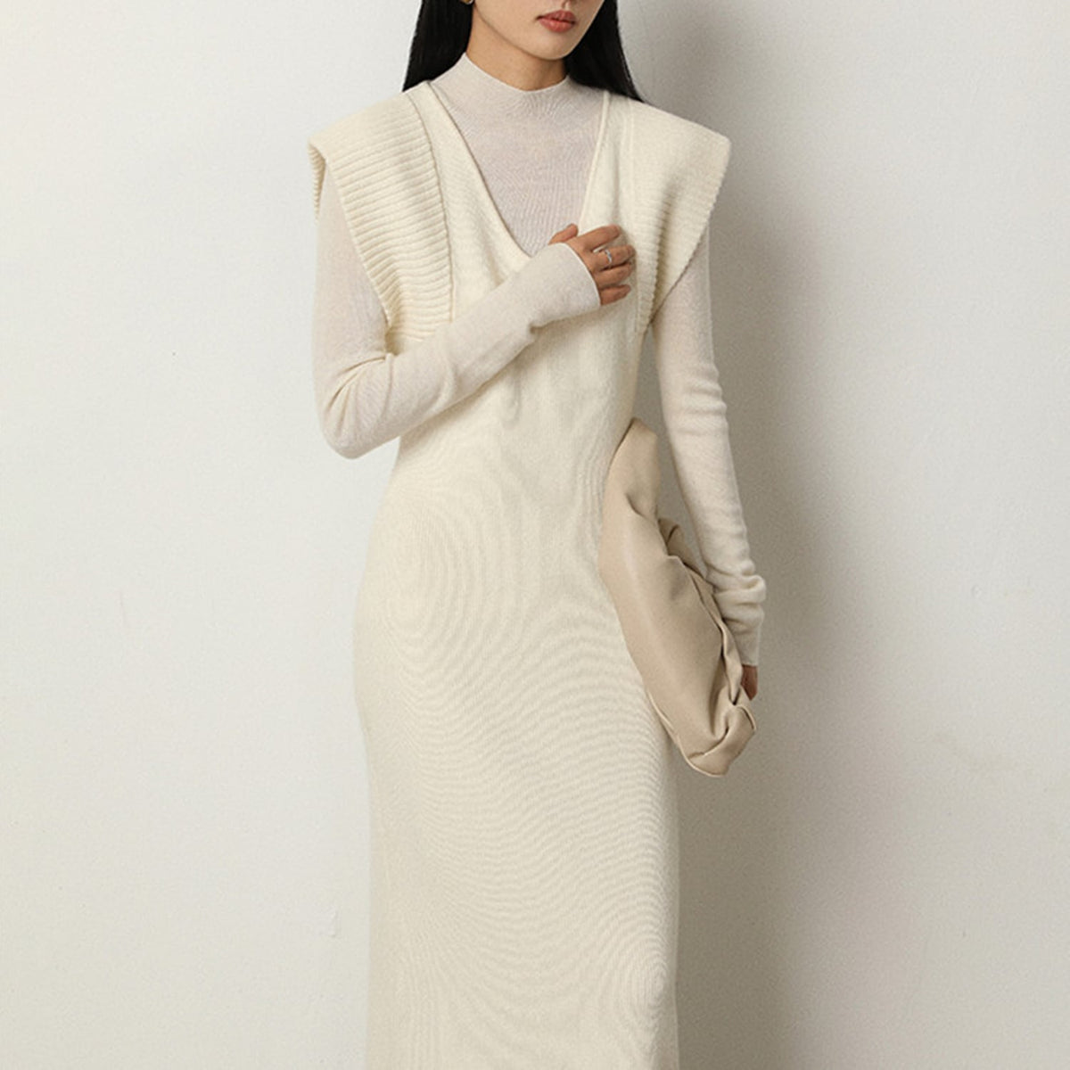 【dress】ノースリーブニットワンピース　N2809