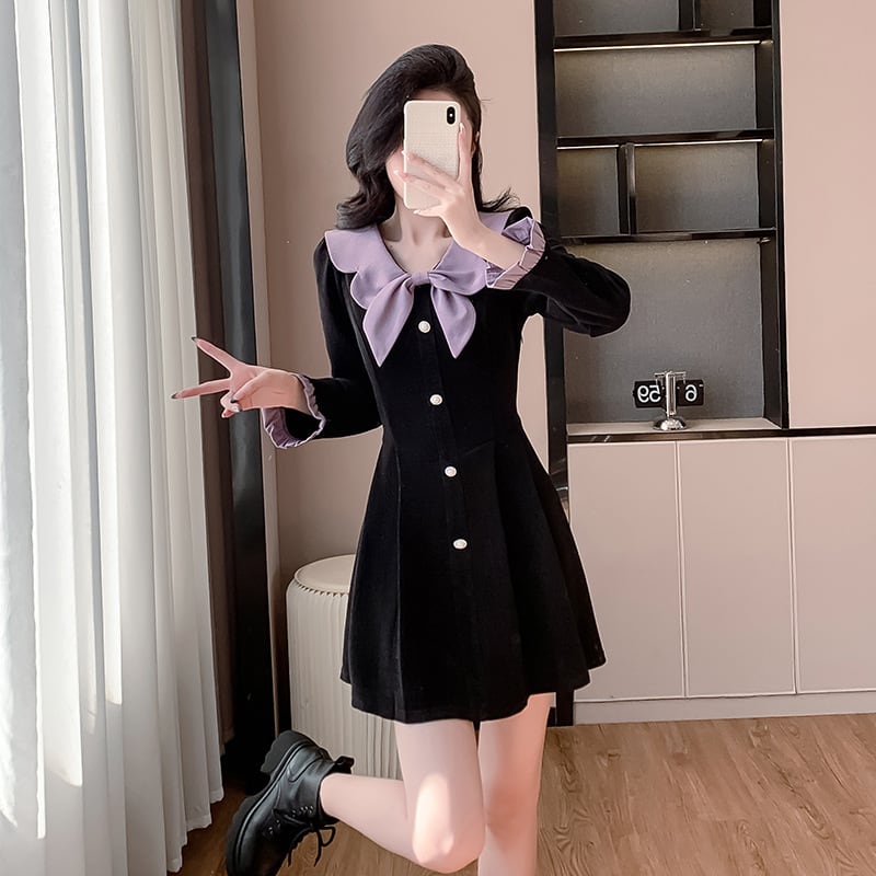 【dress】リボン付きデートワンピース　M28293