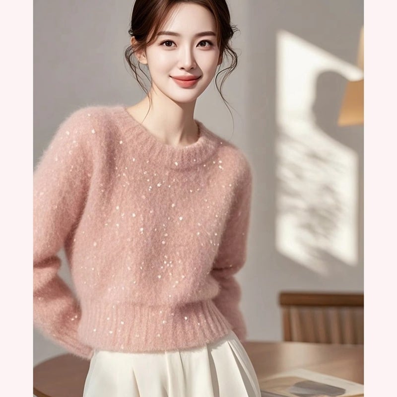 【tops】クルーネックニットセーター　M29099