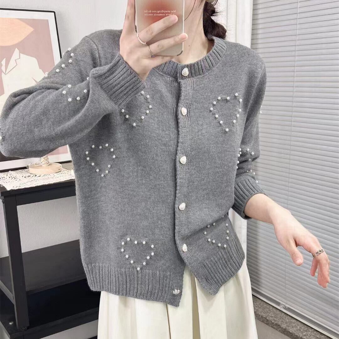 【outer】パール付きカーディガン　N2756