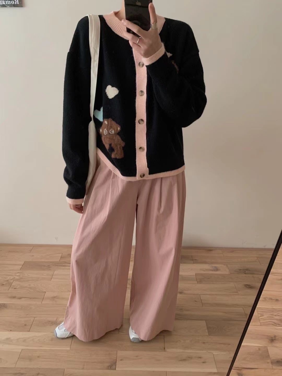 【outer】くまちゃんニットカーデ　M26336