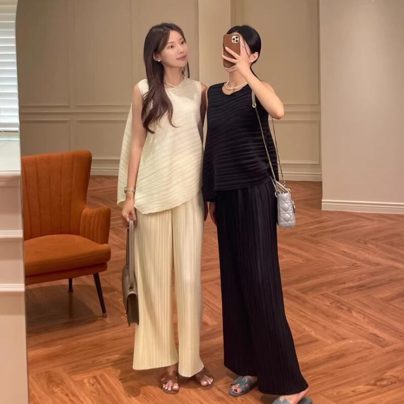 【set】イレギュラータンクトップ+ガウチョパンツ２点セットF7418