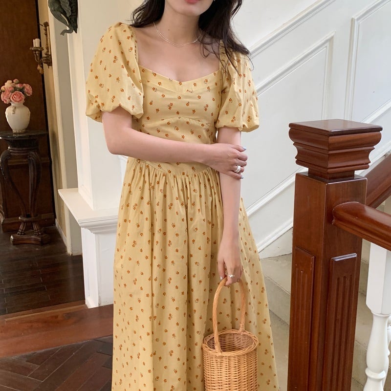 【dress】花柄ワンピース　M25042