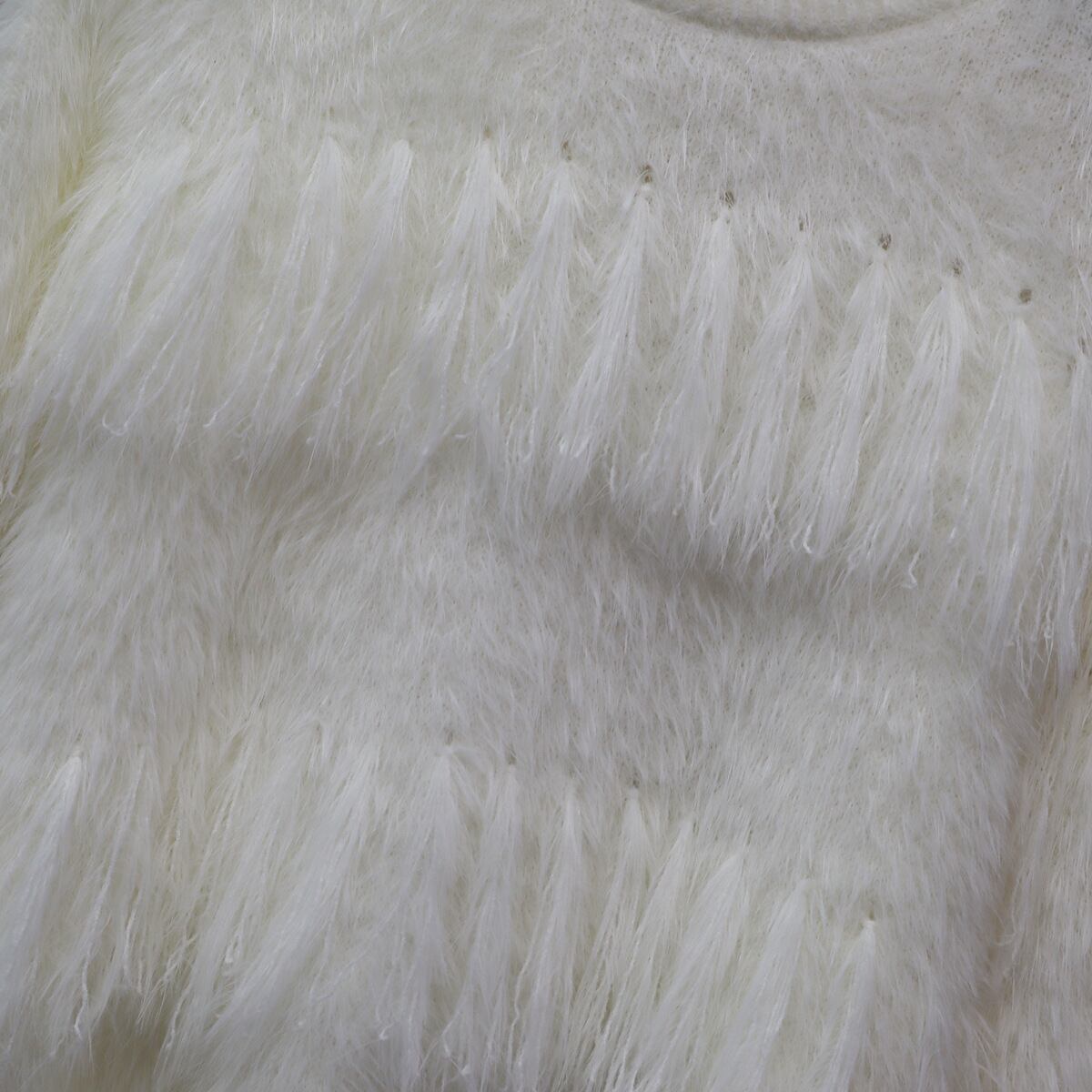 【tops】フリンジシャギーニットセーター　M18421