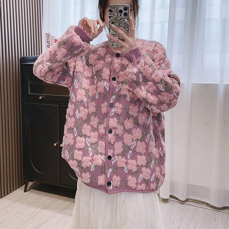 【outer】ニットカーデ　M25877