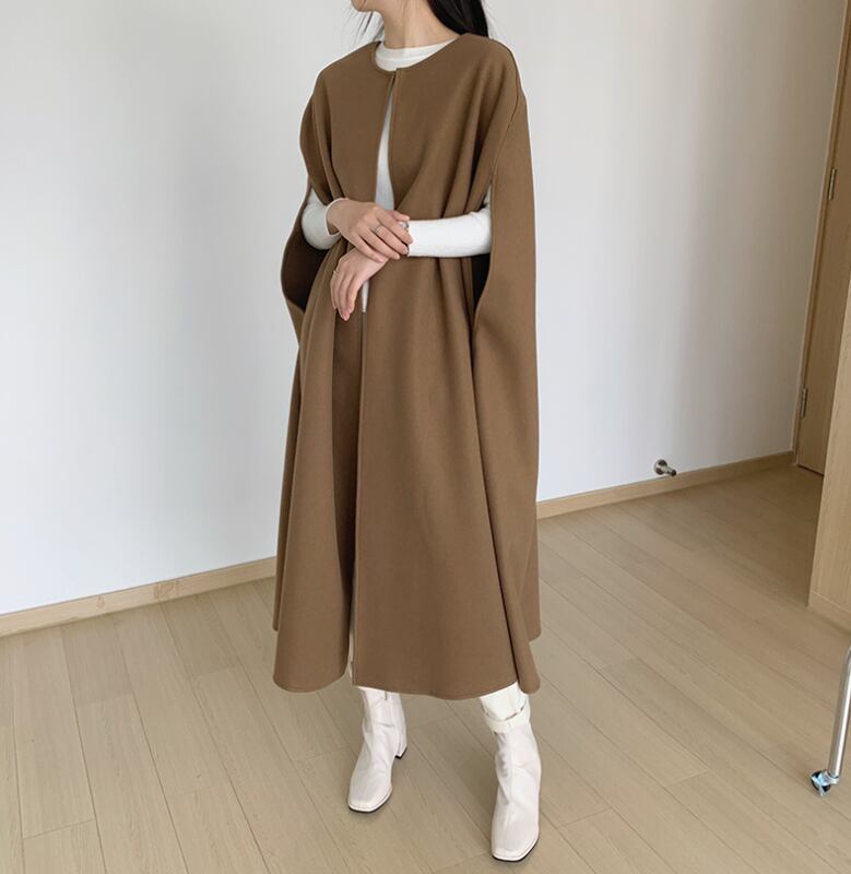 【outer】ロングケープコート　M19079