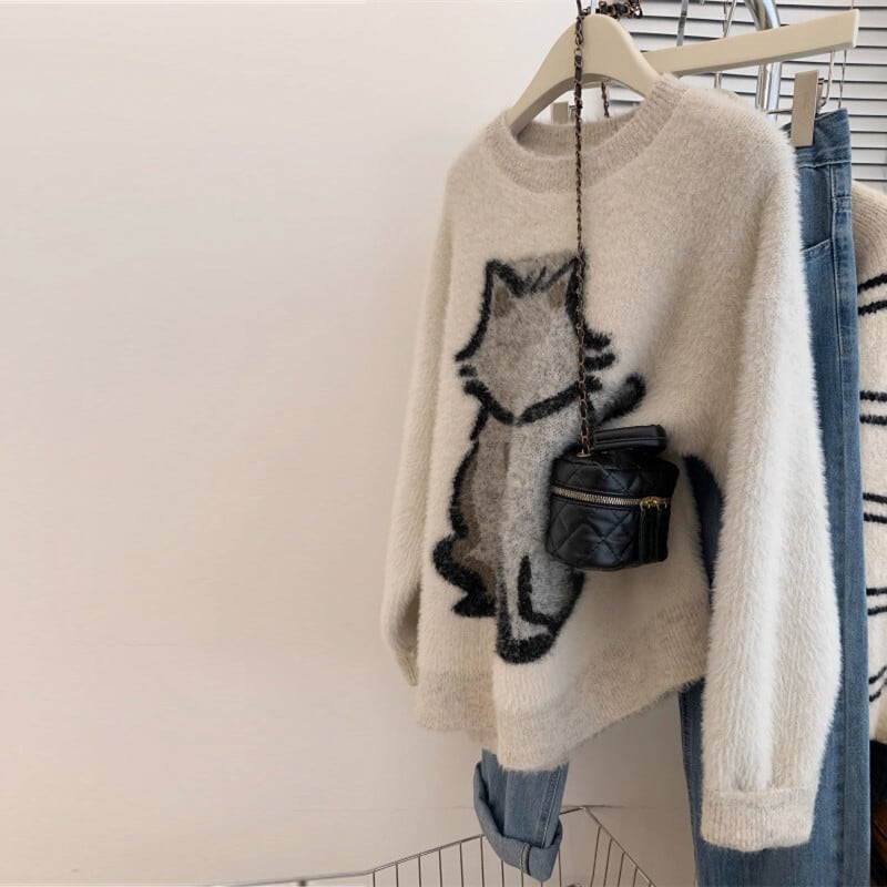 【tops】クルーネックニットセーター　M28912