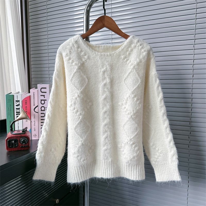 【tops】クルーネックニットセーター　M26390