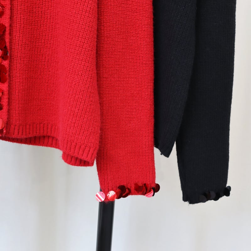 【outer】クルーネックニットカーデ　M25436