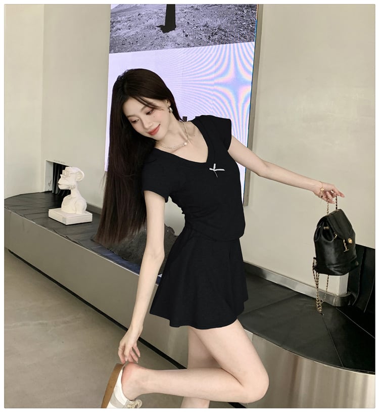 【set】Tシャツ×スカートセット　M24163