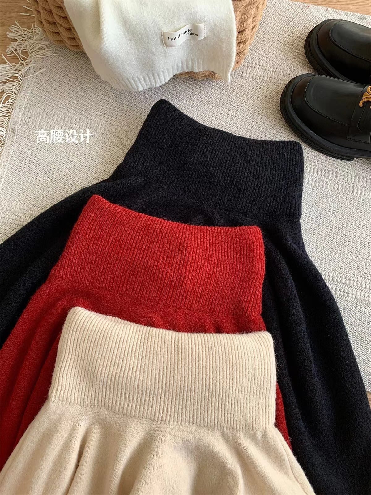 【set】ニットカーデ×スカートセット　M26269