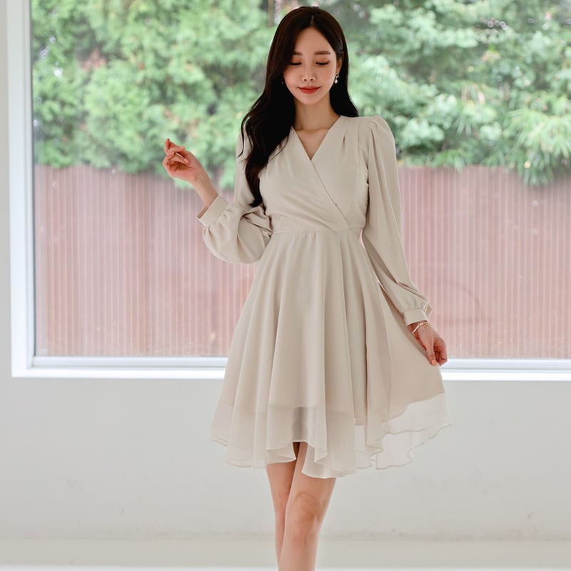 【dress】Ｖネックデートワンピース　M18772