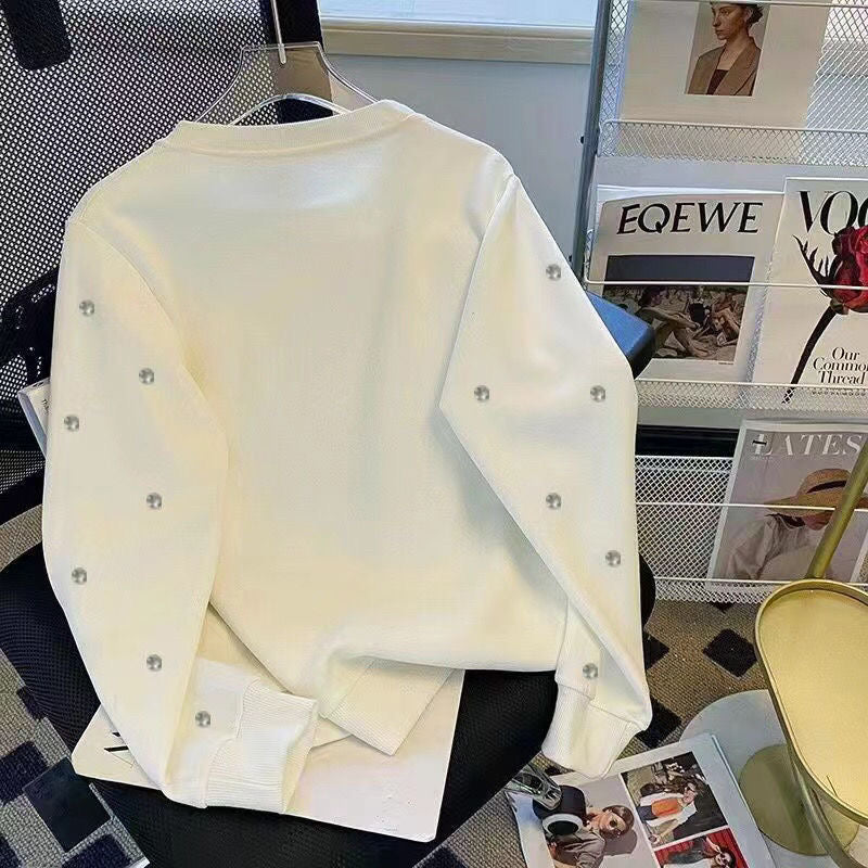 【tops】ラウンドネック長袖パーカーF7875