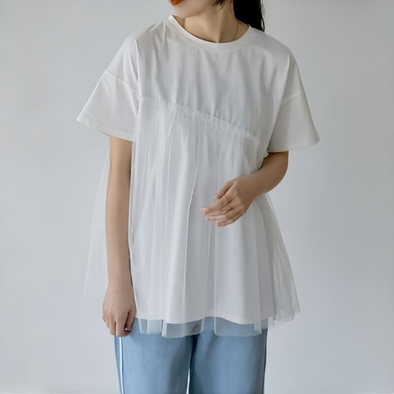 【tops】メッシュ切り替えTシャツG20304