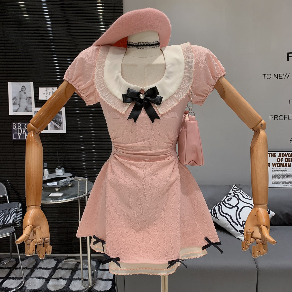 【dress】リボン付きワンピース　M25275