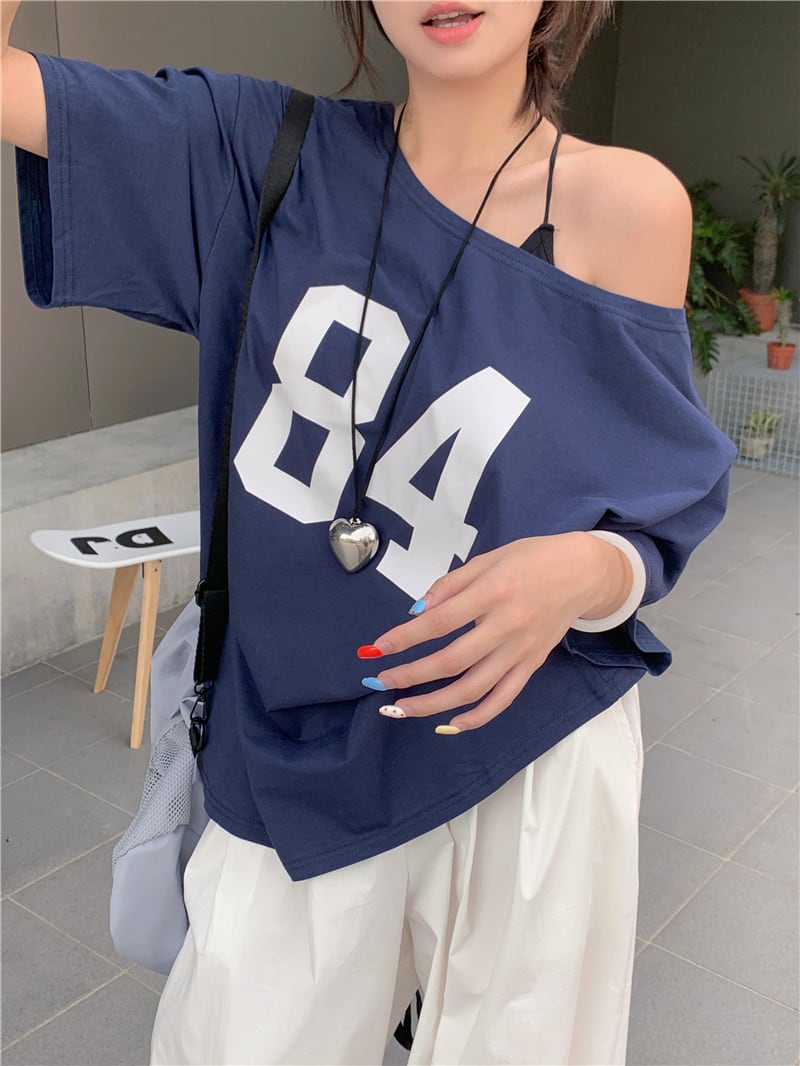【tops】プリントTシャツ　M25173